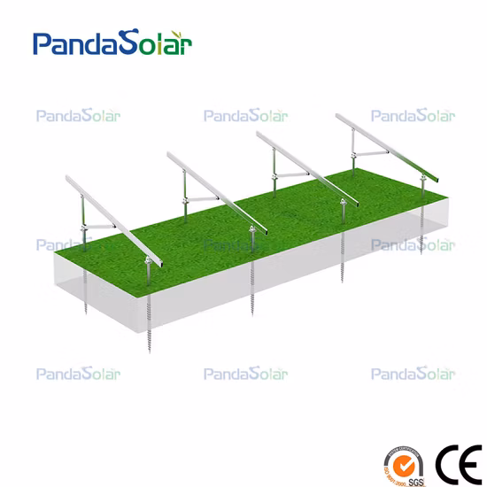 Sistema solar de suporte de montagem de módulo fotovoltaico de perfil de alumínio com parafuso de aterramento