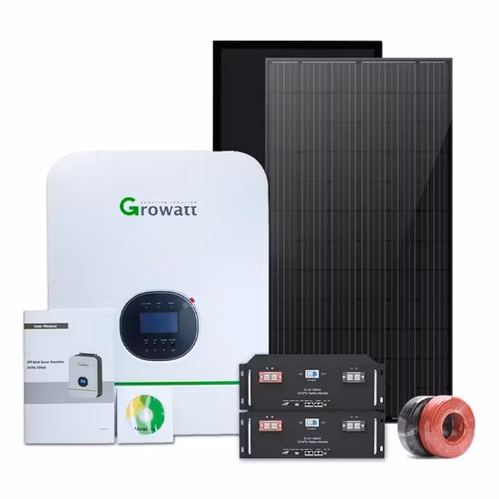 Uso doméstico 5kw 10kw 20kw Sistema de energia solar híbrido Growatt Sistema solar híbrido com inversor e bateria de lítio Sistema de armazenamento solar fotovoltaico